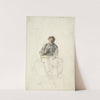 Zittende jongen met een kopje (1860 - 1921) by Adolf le Comte
