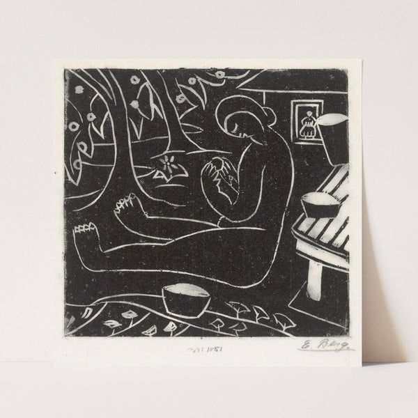 Zittende vrouw by Else Berg