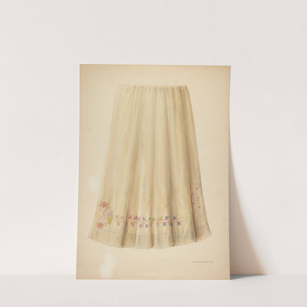 Zoar Embroidered Flannel Petticoat by Fritz Boehmer