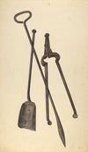 Zoar Fire Tongs, Poker and Shovel