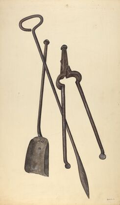 Zoar Fire Tongs, Poker and Shovel