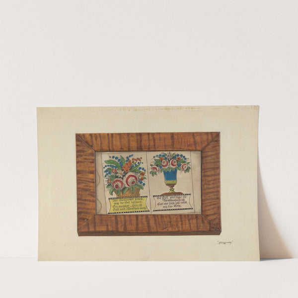Zoar Fractur Drawing by John Wilkes