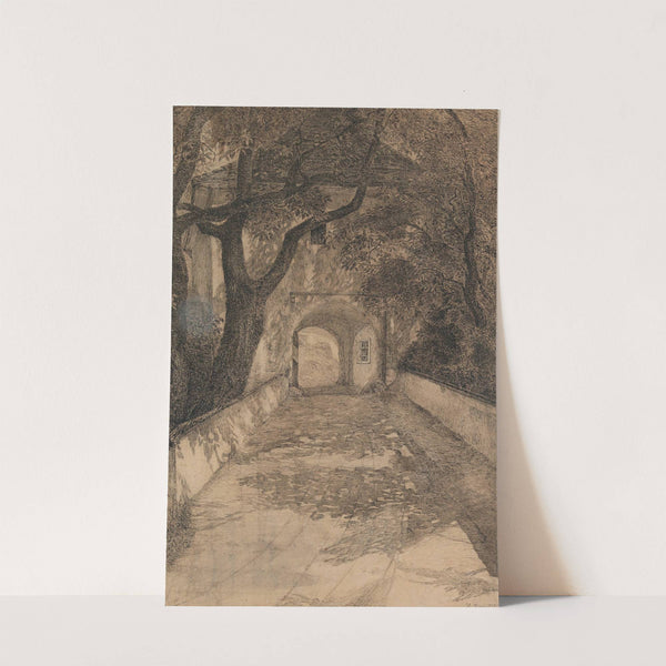 Zufahrtsweg mit Tor by Hugo Darnaut