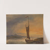 (zugeschrieben) Segelboot im Abendlicht by Johann Friedrich Boeck  