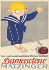 Zum Glück das abwaschbare Damast-Tischtuch – Damaslene Matzinger (circa 1935)