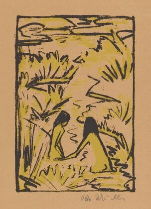 Zwei Badende im Bach (1922)