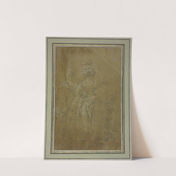 Zwei Bäuerinnen mit zwei Knaben by François Boucher