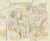 Zwei Frauen am Kaffeetisch in Kirchners Atelier (ca 1923)