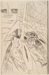 Zwei Frauen im Bug eines Segelbootes (1915-1918)