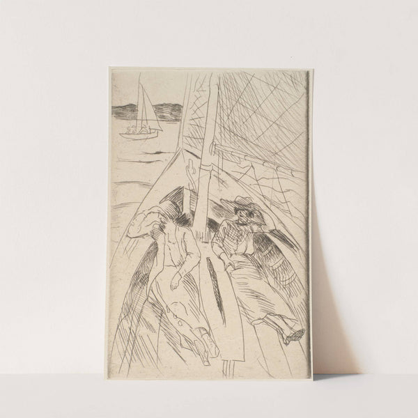 Zwei Frauen im Bug eines Segelbootes (1915-1918) by Rudolf Grossmann