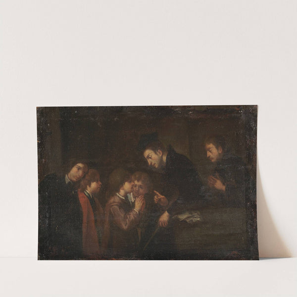 Zwei Geistliche, Knaben unterrichtend by Pasquale de''' Rossi