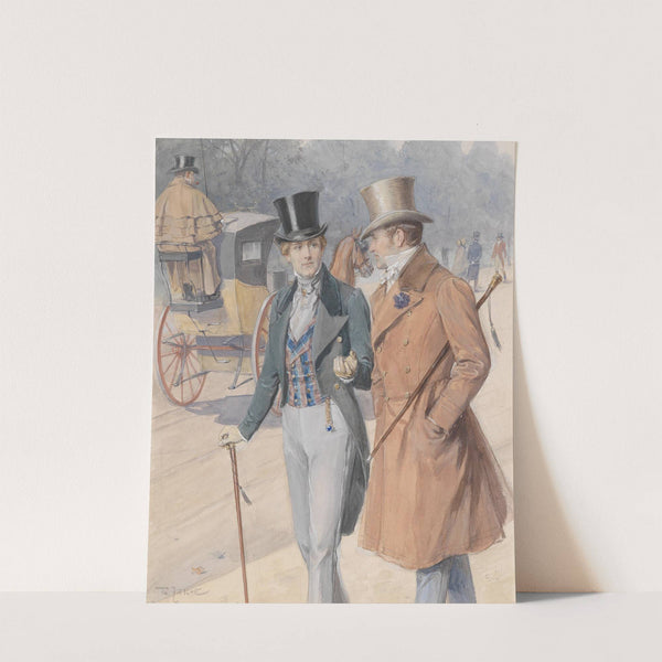 Zwei Herren in der Hauptallee by Theodor Zasche