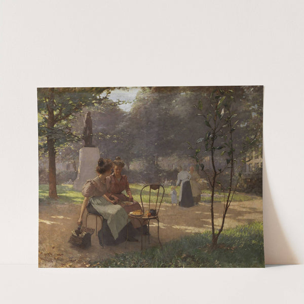 Zwei junge Mädchen im Park (1903) by Albert Cresswell