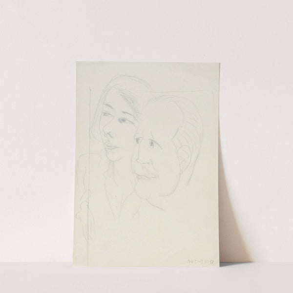 Zwei Köpfe im Halbprofil (1922-1924) by Rudolf Grossmann