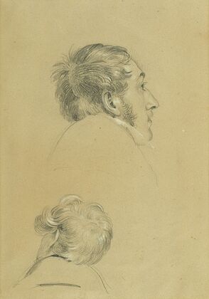 Zwei Kopfstudien zu ‘Rückkehr des Kaisers Franz aus Pressburg’ (before 1828)