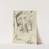 Zwei Mädchen vor dem Haus (ca 1923) by Ernst Ludwig Kirchner