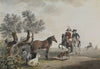 Zwei Reiter, die ihren Weg über eine Tierweide nehmen (1783)