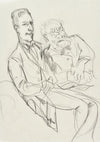 Zwei sitzende Männer (rechts Edmund Husserl) (1920s)