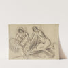 Zwei sitzende weibliche Akte (ca. 1915) by Ernst Ludwig Kirchner