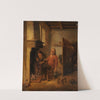 Zwei zechende Bauern am Kamin by Abraham Diepraam